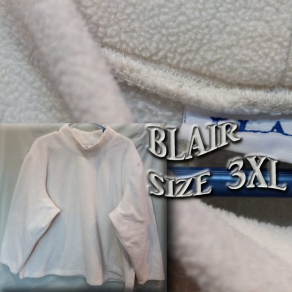 Blair Cream Color Thick Warm Fleece Cowl Neck Sweater Size 3XL (T-322) - Picture 1 of 7